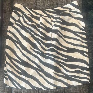 Banana Republic Black and White Zebra Mini Skirt